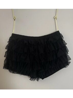 Wild Fable Black Mesh Ruffle Bloomers Shorts XXS Coquette Goth Fairy